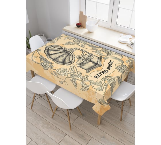 Прямоугольная скатерть JoyArty Ретро музыка из сатена tc_20822_120x145 1