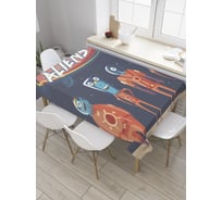 Прямоугольная скатерть JoyArty Пришельцы из сатена tc_31520_120x145