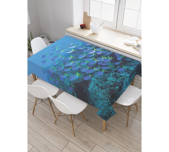 Прямоугольная скатерть JoyArty Морская решетка из сатена tc_21281_120x145 1