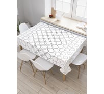 Прямоугольная скатерть JoyArty Соединение кругов из сатена tc_20808_120x145