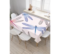 Прямоугольная скатерть JoyArty Свидание стрекоз из сатена tc_18339_120x145