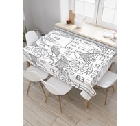 Прямоугольная скатерть JoyArty Графический рисунок из сатена tc_30991_120x145