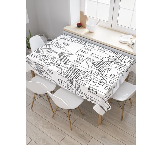 Прямоугольная скатерть JoyArty Графический рисунок из сатена tc_30991_120x145