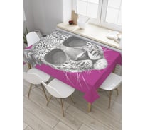 Прямоугольная скатерть JoyArty Гепард в солнечных очках из сатена tc_32375_120x145