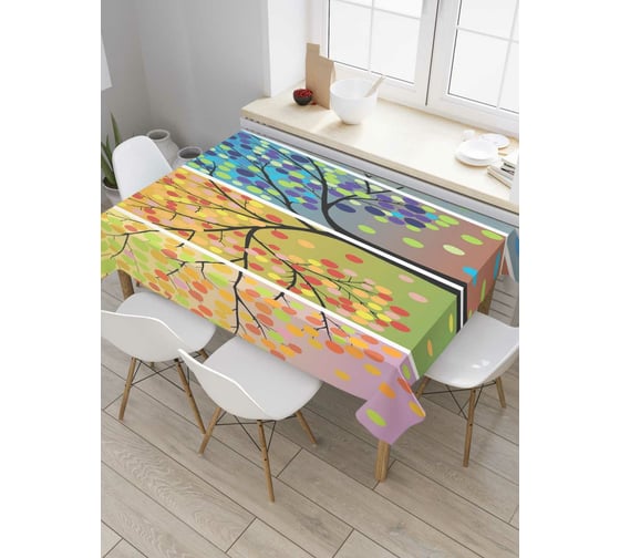 Прямоугольная скатерть JoyArty Сезонные краски из сатена tc_7114_120x145 1