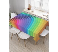 Прямоугольная скатерть JoyArty Рельефная радуга из сатена tc_20935_120x145