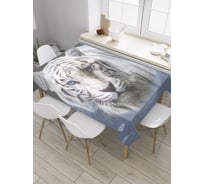 Прямоугольная скатерть JoyArty Мудрый тигр из сатена tc_8865_120x145