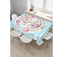 Прямоугольная скатерть JoyArty Морская тарелка из сатена tc_7084_120x145