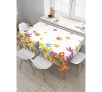 Прямоугольная скатерть JoyArty Разноцветный листопад из сатена tc_32461_120x145