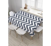 Прямоугольная скатерть JoyArty Монотонные зигзаги из сатена tc_33445_120x145