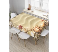 Прямоугольная скатерть JoyArty Морская рамка из сатена tc_7089_120x145