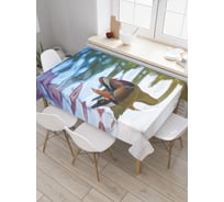 Прямоугольная скатерть JoyArty Водная уточка из сатена tc_21732_120x145