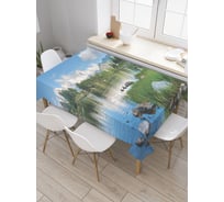 Прямоугольная скатерть JoyArty Каменные берега из сатена tc_15162_120x145