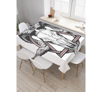Прямоугольная скатерть JoyArty Демоническое сочетание из сатена tc_22183_120x145