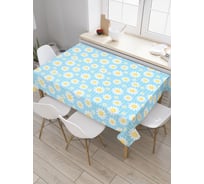Прямоугольная скатерть JoyArty Ромашковое облако из сатена tc_11393_120x145