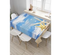 Прямоугольная скатерть JoyArty Морские звезды наблюдатели из сатена tc_7086_120x145