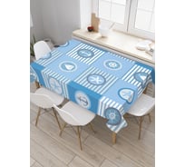 Прямоугольная скатерть JoyArty Морские квадраты из сатена tc_19743_120x145