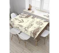 Прямоугольная скатерть JoyArty Капитанские истории из сатена tc_9001_120x145