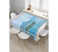 Прямоугольная скатерть JoyArty Морской небоскреб из сатена tc_8264_120x145