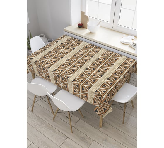 Прямоугольная скатерть JoyArty Греческий орнамент из сатена tc_28169_120x145 1