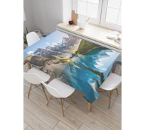 Прямоугольная скатерть JoyArty Снежные горы из сатена tc_20406_120x145