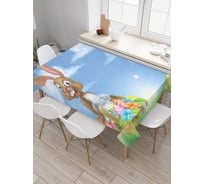 Прямоугольная скатерть JoyArty Праздник для кролика из сатена tc_25679_120x145