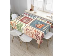 Прямоугольная скатерть JoyArty Пляжные вывески из сатена tc_9678_120x145