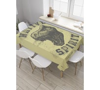 Прямоугольная скатерть JoyArty Родной дух динозавра из сатена tc_34016_120x145