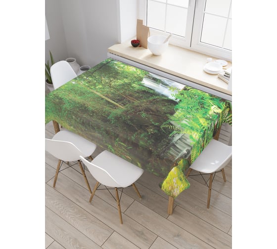 Прямоугольная скатерть JoyArty Длинный водопад из сатена tc_20946_120x145 1