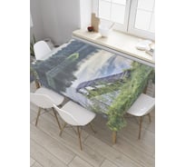 Прямоугольная скатерть JoyArty Кладка у реки из сатена tc_27743_120x145
