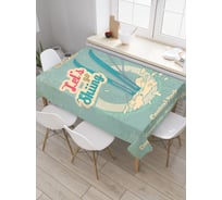 Прямоугольная скатерть JoyArty Давай кататься на лыжах из сатена tc_22024_120x145