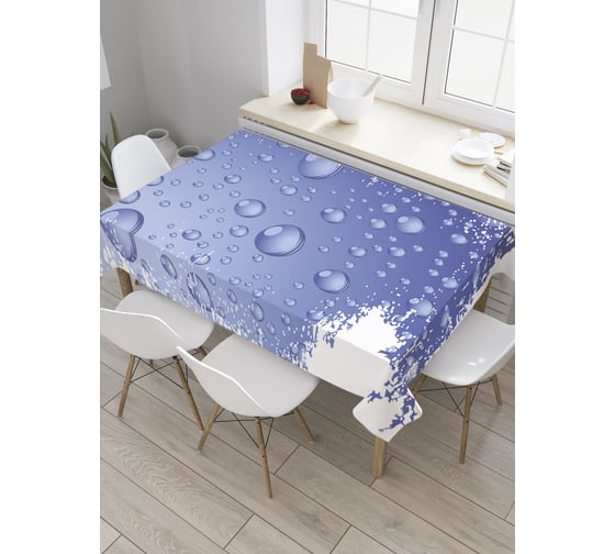 Прямоугольная скатерть JoyArty Капли на стекле из сатена tc_28050_120x145 1