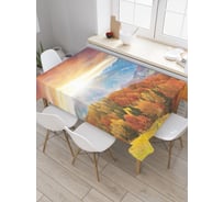 Прямоугольная скатерть JoyArty Солнце просыпается из сатена tc_19318_120x145