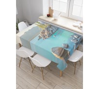 Прямоугольная скатерть JoyArty Каменное мелководье из сатена tc_18442_120x145