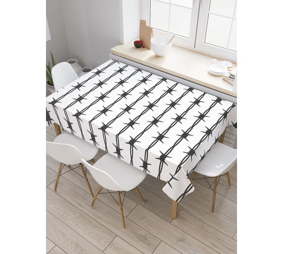Прямоугольная скатерть JoyArty Колючая проволока из сатена tc_9996_120x145 1
