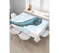 Прямоугольная скатерть JoyArty Китовая мощь из сатена tc_23206_120x145