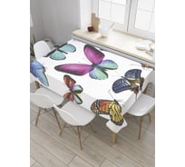 Прямоугольная скатерть JoyArty Коллектив бабочек из сатена tc_8808_120x145