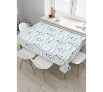 Прямоугольная скатерть JoyArty Рождество на льдинах из сатена tc_32984_120x145