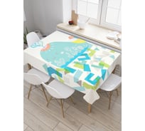 Прямоугольная скатерть JoyArty Китовая геометрия из сатена tc_23195_120x145