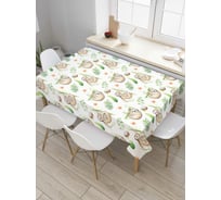 Прямоугольная скатерть JoyArty Модный ленивец из сатена tc_37840_120x145