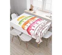 Прямоугольная скатерть JoyArty Многоярусный красочный торт из сатена tc_34339_120x145