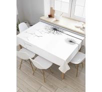 Прямоугольная скатерть JoyArty Грустные одуванчики из сатена tc_7050_120x145