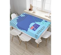 Прямоугольная скатерть JoyArty Марка Австралия из сатена tc_7605_120x145
