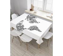 Прямоугольная скатерть JoyArty Карта дудл из сатена tc_28831_120x145