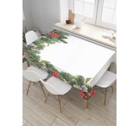 Прямоугольная скатерть JoyArty Рождественские шишки из сатена tc_37063_120x145