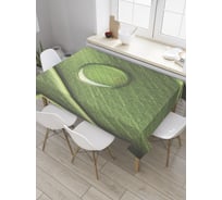Прямоугольная скатерть JoyArty Капля росы на листе из сатена tc_27920_120x145