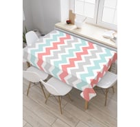 Прямоугольная скатерть JoyArty Классические зигзаги из сатена tc_5392_120x145