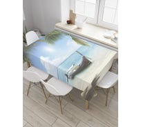 Прямоугольная скатерть JoyArty Морская лодка из сатена tc_8970_120x145