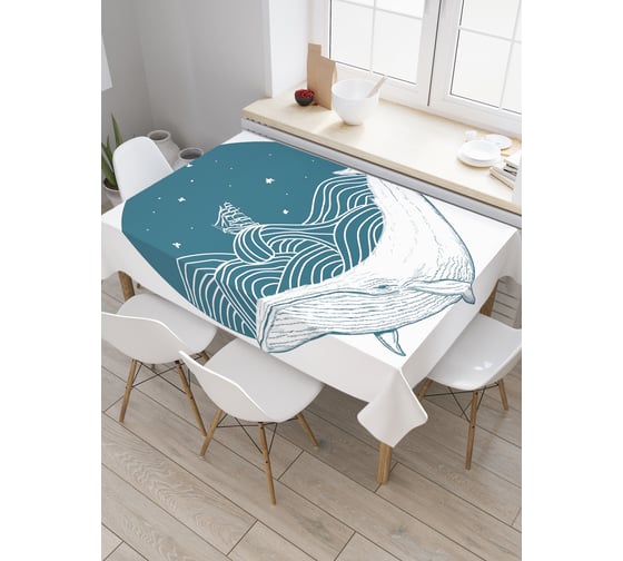 Прямоугольная скатерть JoyArty Китовый сон из сатена tc_23201_120x145 1