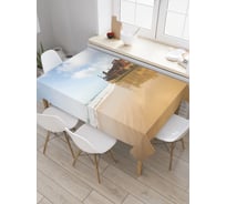 Прямоугольная скатерть JoyArty Заброшенная лодка из сатена tc_20525_120x145